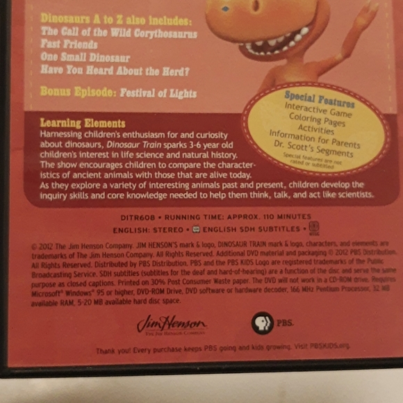 PBS Kids Dinosaur Train DVD and Book Bundle - Picture 10 of 17